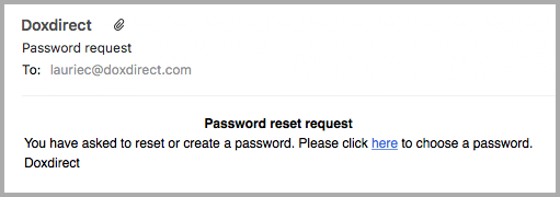 Password email