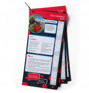 Comic Relief Recipe Calendar Front