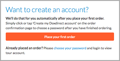 Create account