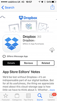 Dropbox app
