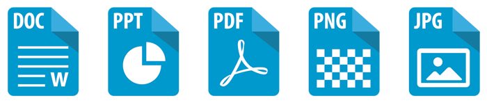 pdf, png, jpeg, doc, ppt