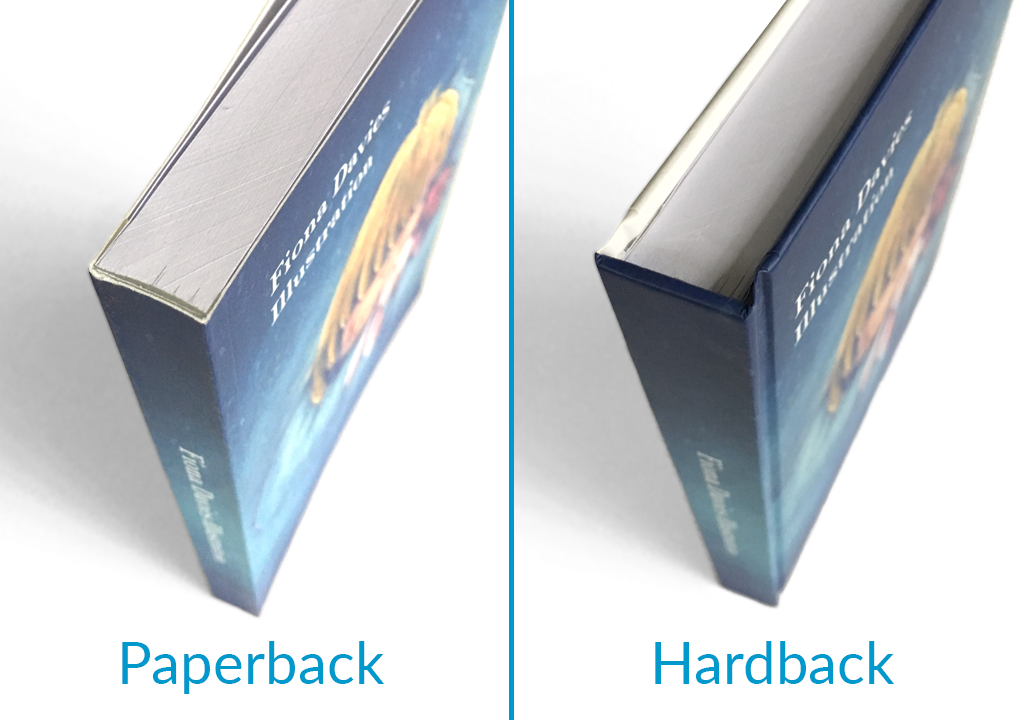 Paperback and hardback book comparison