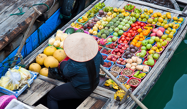 Vietnam floating market